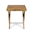 Benjara Harley Outdoor Side Table- X Legs- Square 18