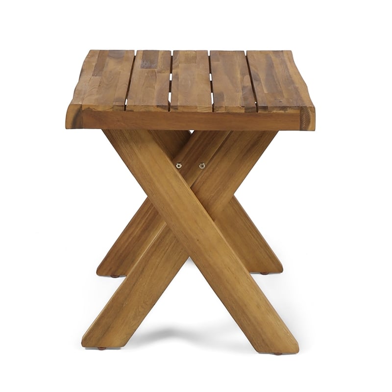 Benjara Harley Outdoor Side Table- X Legs- Square 18