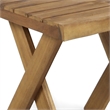 Benjara Harley Outdoor Side Table- X Legs- Square 18