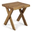 Benjara Harley Outdoor Side Table- X Legs- Square 18