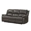 Benjara Lizzy Sofa- Manual Reclining- Pillow Arms- 82