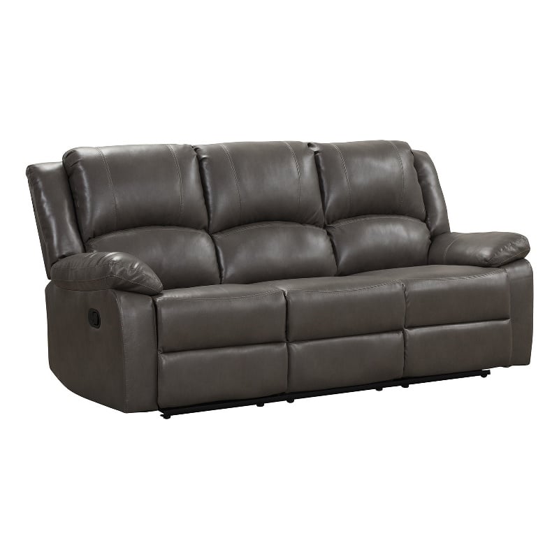 Benjara Lizzy Sofa- Manual Reclining- Pillow Arms- 82