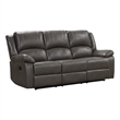 Benjara Lizzy Sofa- Manual Reclining- Pillow Arms- 82