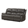 Benjara Lizzy Sofa- Manual Reclining- Pillow Arms- 82