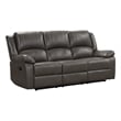 Benjara Lizzy Sofa- Manual Reclining- Pillow Arms- 82
