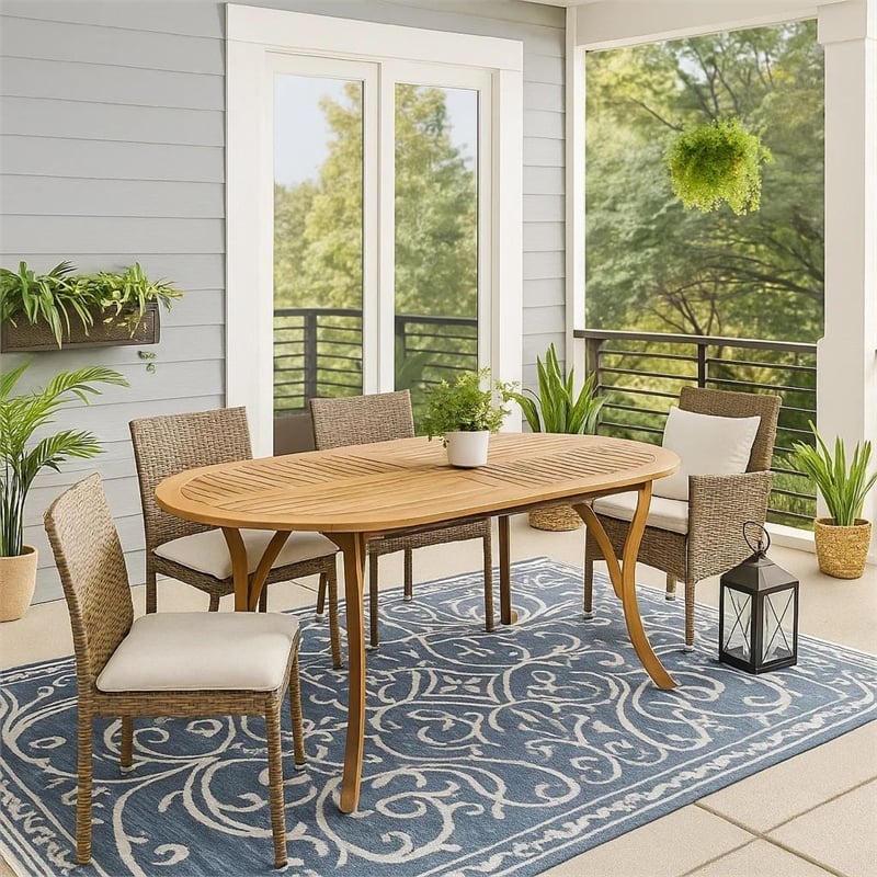 Benjara Outdoor Dining Table- 70