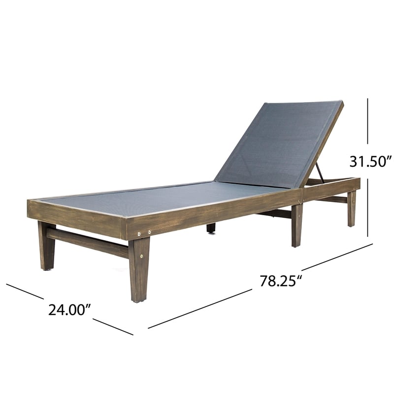 Benjara Liam Outdoor Chaise Lounger- 78