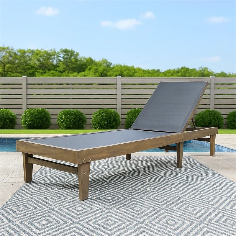 Benjara Liam Outdoor Chaise Lounger- 78