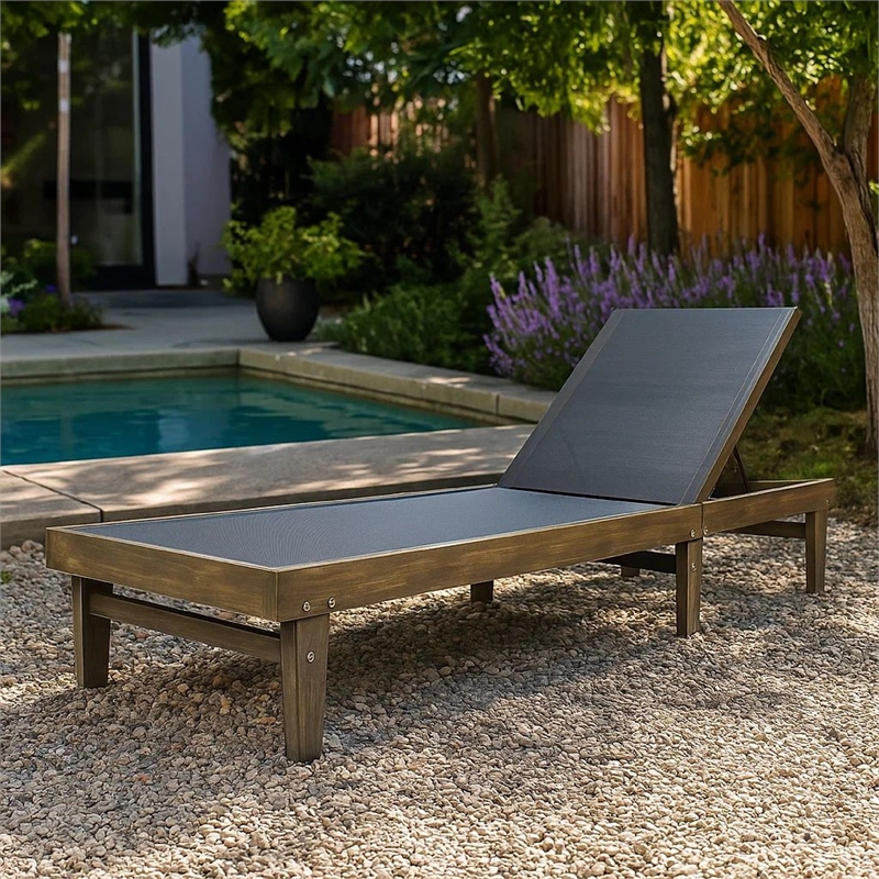 Benjara Liam Outdoor Chaise Lounger- 78