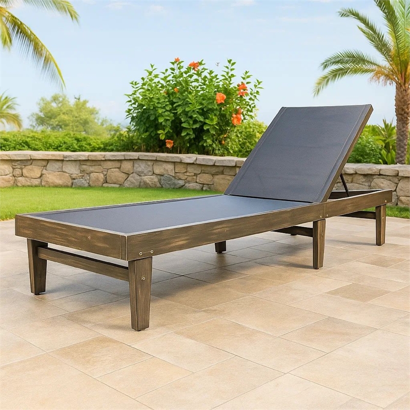 Benjara Liam Outdoor Chaise Lounger- 78