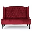 Benjara Lanny Loveseat Settee Wingback Bench Bench 50