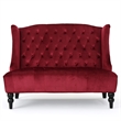 Benjara Lanny Loveseat Settee Wingback Bench Bench 50