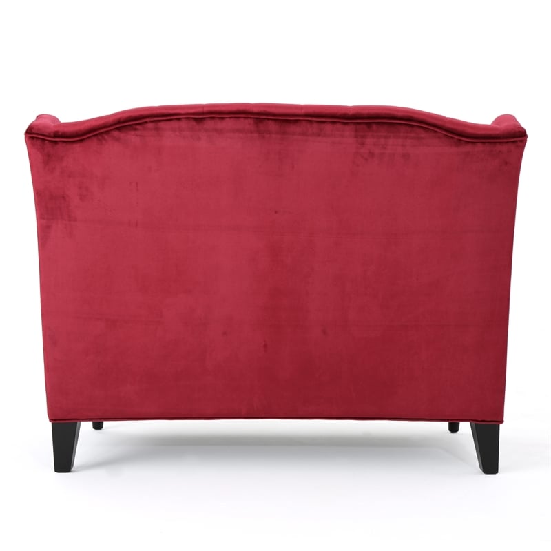 Benjara Lanny Loveseat Settee Wingback Bench Bench 50