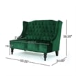 Benjara Lanny Loveseat Settee- Wingback Bench 50
