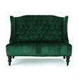 Benjara Lanny Loveseat Settee- Wingback Bench 50