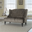 Benjara Lanny Loveseat Settee- Wingback Bench 50