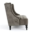 Benjara Lanny Loveseat Settee- Wingback Bench 50