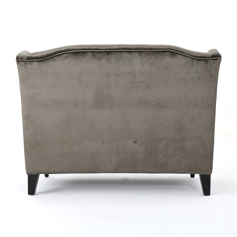 Benjara Lanny Loveseat Settee- Wingback Bench 50