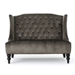 Benjara Lanny Loveseat Settee- Wingback Bench 50
