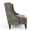 Benjara Lanny Loveseat Settee- Wingback Bench 50