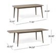 Benjara Sumona Outdoor Dining Table- Extendable- Brown Acacia Wood- 71-95 Inch