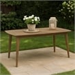 Benjara Sumona Outdoor Dining Table- Extendable- Brown Acacia Wood- 71-95 Inch