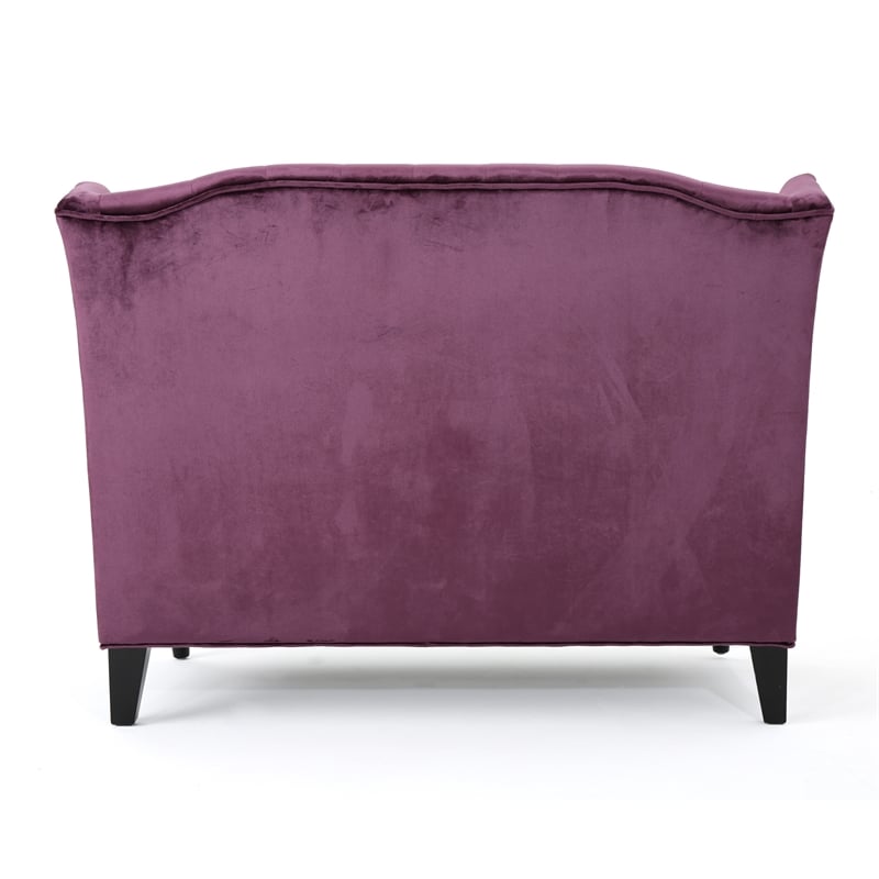 Benjara Lanny Loveseat Settee- Wingback Bench 50