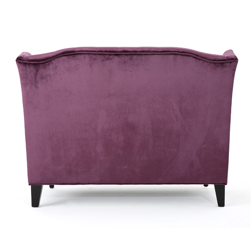 Benjara Lanny Loveseat Settee- Wingback Bench 50