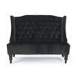 Benjara Lanny Loveseat Settee- Wingback Bench 50