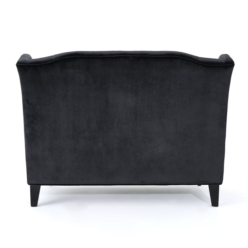 Benjara Lanny Loveseat Settee- Wingback Bench 50