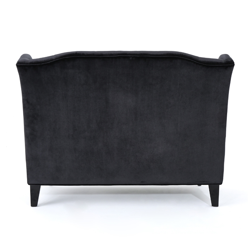 Benjara Lanny Loveseat Settee- Wingback Bench 50