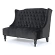 Benjara Lanny Loveseat Settee- Wingback Bench 50