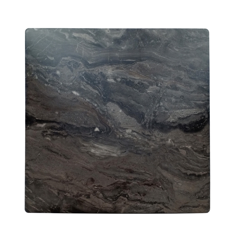 Benjara Bar Height Table- Laminate Paladina Marble Top- 42