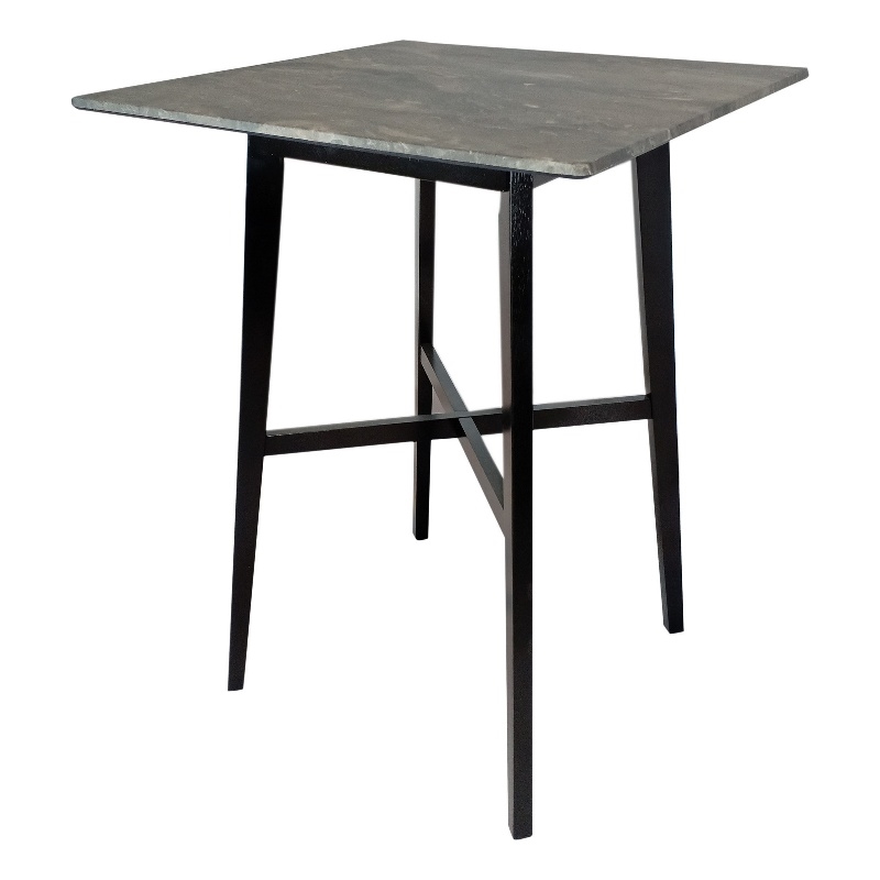 Benjara Bar Height Table- Laminate Paladina Marble Top- 42