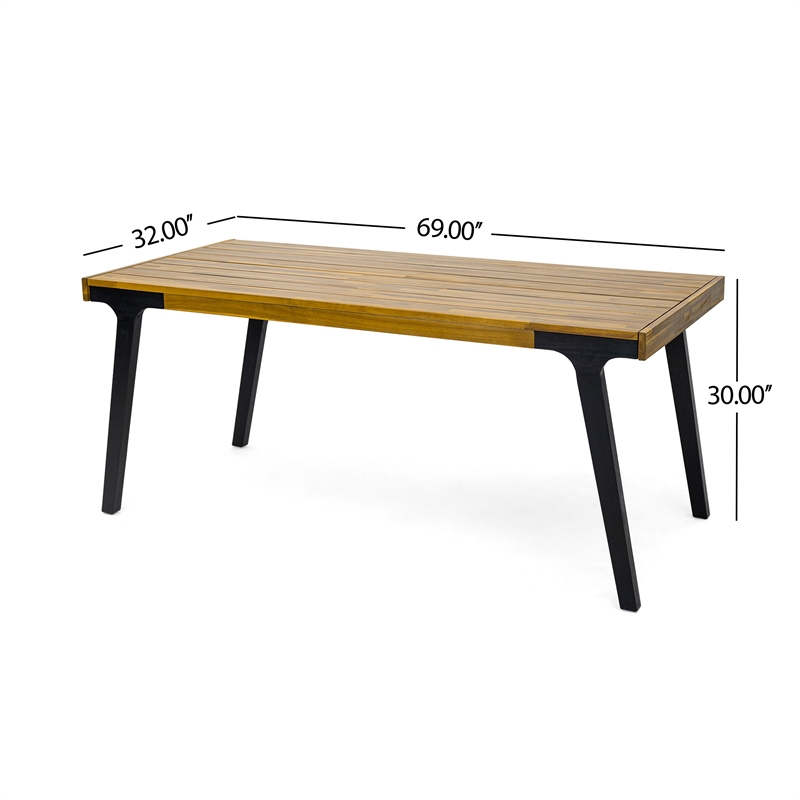 Benjara Sheldon Outdoor Dining Table- Rectangular 69