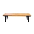 Benjara Sheldon Outdoor Bench Set of 2- Slat Panel- 63