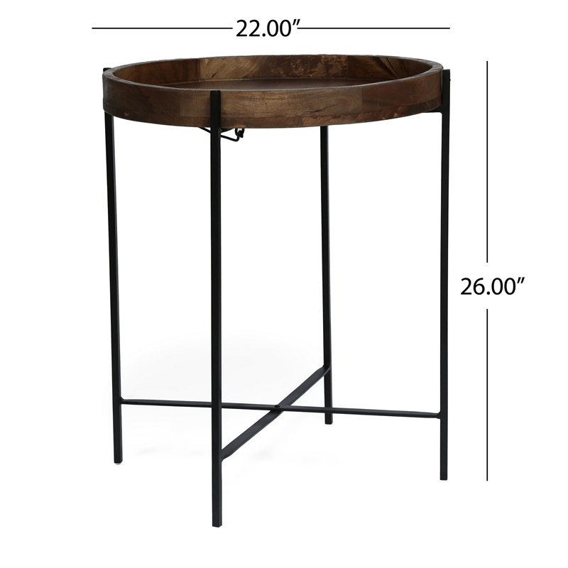 Benjara Peo Modern Side End Table- 22