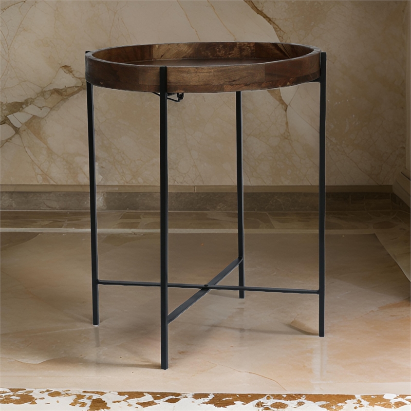 Benjara Peo Modern Side End Table- 22