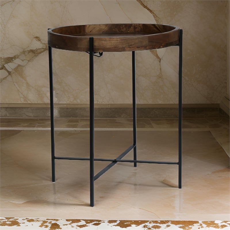 Benjara Peo Modern Side End Table- 22