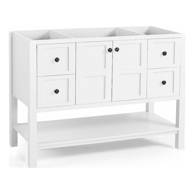 Benjara Serra Bathroom Vanity Base with 4 Drawers- 1 Cabinet- 48