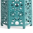 Benjara Liana Outdoor Side End Table- Flower Cutout- 12