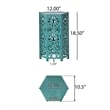 Benjara Liana Outdoor Side End Table- Flower Cutout- 12