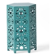 Benjara Liana Outdoor Side End Table- Flower Cutout- 12