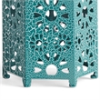 Benjara Liana Outdoor Side End Table- Flower Cutout- 12