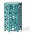 Benjara Liana Outdoor Side End Table- Flower Cutout- 12