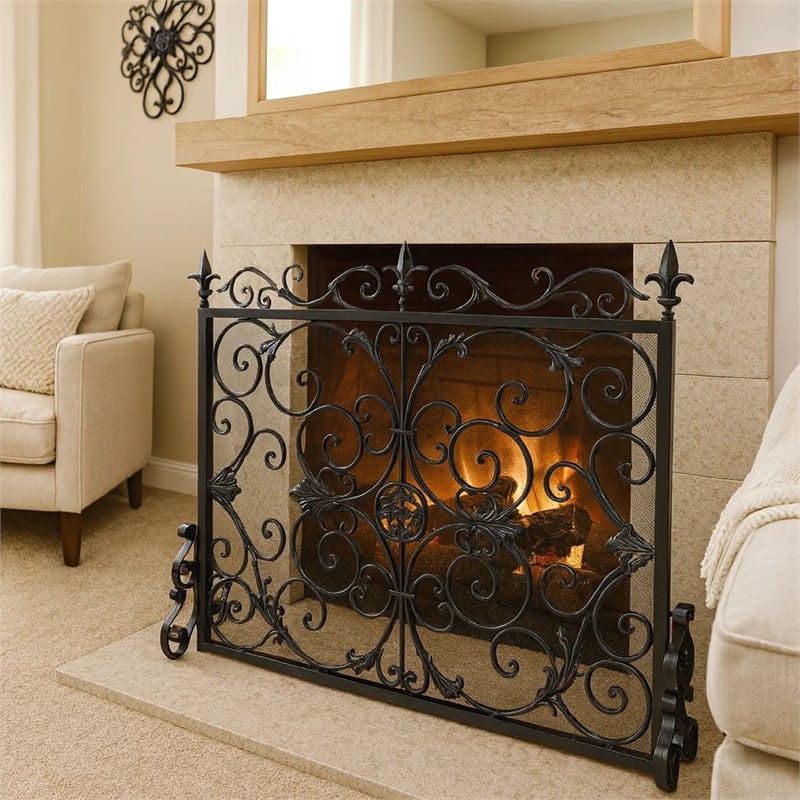 Benjara Fireplace Screen- 45