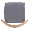 Benjara Syma Dining Side Chair Set of 2- Open Curved Back- Light Gray Seat