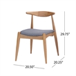 Benjara Syma Dining Side Chair Set of 2- Open Curved Back- Light Gray Seat