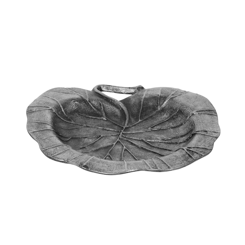 Benjara Decorative Leaf Plate- 12
