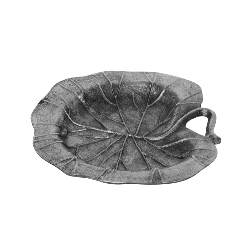 Benjara Decorative Leaf Plate- 12